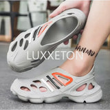Men's Sandals New Summer Beach Anti slip Outdoor Flat Bottom Wear resistant Casual Perforated EVA Comfortable Soft Sole Shoes