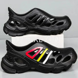 Men's Sandals New Summer Beach Anti slip Outdoor Flat Bottom Wear resistant Casual Perforated EVA Comfortable Soft Sole Shoes