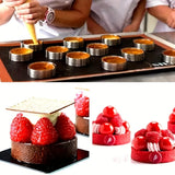 6 stücke 5 cm Perforierte Törtchen Kuchen Mousse Form Edelstahl Torte Form Pie Ring Cookies Gebäck Kreis Cutter Backen werkzeuge