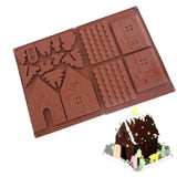 3D Weihnachten Haus Schokolade Form Lebkuchen Haus Form Kuchen Dekoration Silikon Form DIY Kekse Cookie Schablone Backblech