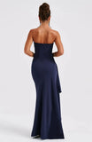 Mozision träger lose rücken freie High Split Maxi kleid Frauen Mode schulter frei ärmellose Bodycon Club Party langes Kleid elegant