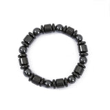 Unisex-Magnettherapie-Armband zur Fettverbrennung, schwarze Steinperlen zur Gewichtsreduktion und zur Körperformung, Schlankheitsschmuck für Männer und Frauen