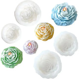 3d Pfingstrose Kerze Silikon form DIY Relief Blume Seife Harz Gips Form Wohnkultur Schokoladen kuchen Eis Backen machen Werkzeug Geschenke