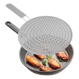 Silikon-Küchenspritzschutz mit Griff, hitzebeständiger Öl-Spritzschutz, Abflussbrett-Abdeckung, Deckel für die Küche, Bratpfanne
