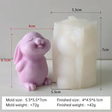 Nette Bär Kätzchen Kaninchen Silikon Kerze Form DIY Cartoon Tier Aroma Gips Ornament Form Seife Kerze Machen Liefert