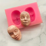 1 Stück, 3D-Gesichtsform Silikon form-kreative DIY Backform, perfekt für Kuchen dekoration, Eiswürfel und Polymer Clay Handwerk