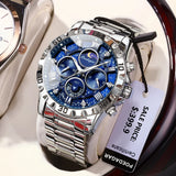 Luxury Watch for Man Quartz Sports Men Watch Waterproof Luminous Stainless Steel Chronograph Men'S Watches Clock Reloj
