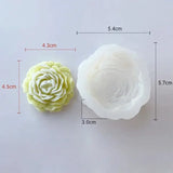 3d Pfingstrose Kerze Silikon form DIY Relief Blume Seife Harz Gips Form Wohnkultur Schokoladen kuchen Eis Backen machen Werkzeug Geschenke
