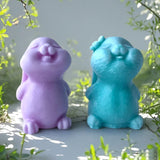 Nette Bär Kätzchen Kaninchen Silikon Kerze Form DIY Cartoon Tier Aroma Gips Ornament Form Seife Kerze Machen Liefert