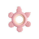 1Pc Silicone Teether,Food Grade Baby 0-12 Toys,Teething Ring Sensory Toys for Toddlers,Silicone Animal Soothing Toys Accessories