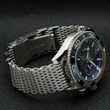 18/20/22 mm Steel Shark Mesh für Omega 007 Seahorse Luxus-Milanese-Bandgewebe, solides Doppelschnallenarmband, Herrenuhr-Zubehör