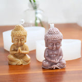Für Spaß 3D Buddha Silikon Kerze Form Kirche Buddha Weihrauch Kerze Gips Dekoration Form DIY Kirche Kerze Wohnkultur