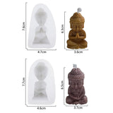 Für Spaß 3D Buddha Silikon Kerze Form Kirche Buddha Weihrauch Kerze Gips Dekoration Form DIY Kirche Kerze Wohnkultur