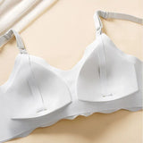 Wirefree Traceless Women'S Comfortable and Breathable Ultra Thin Breastfeeding Bra Detachable Nursing Bra Maternity Underwear