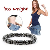 Unisex-Magnettherapie-Armband zur Fettverbrennung, schwarze Steinperlen zur Gewichtsreduktion und zur Körperformung, Schlankheitsschmuck für Männer und Frauen