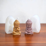 Für Spaß 3D Buddha Silikon Kerze Form Kirche Buddha Weihrauch Kerze Gips Dekoration Form DIY Kirche Kerze Wohnkultur