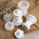 Schach Kerze Glas Silikon Form Set Kreative Schach Kristall Epoxy Casting Formen für DIY Leuchter Stift Halter Tasse Handwerk Machen