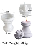 Schach Kerze Glas Silikon Form Set Kreative Schach Kristall Epoxy Casting Formen für DIY Leuchter Stift Halter Tasse Handwerk Machen