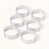 6 stücke 5 cm Perforierte Törtchen Kuchen Mousse Form Edelstahl Torte Form Pie Ring Cookies Gebäck Kreis Cutter Backen werkzeuge