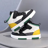 Brand Kids Board Shoes High Top Boys Girls Sneakers Leather Waterproof Non-Slip Sport Shoes Children Toddler Casual Shoes 28-38