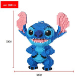 2024 New 33Cm  Building Blocks Anime Stitch Large Size Cute Educational Assembly Toy Tabletop Decoration Kid Birthday Gift