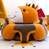 Cartoon Baby Sofa Anti-Drop Cute Animals Sofa Chair Learning to Sit Seat Feeding Chair Kids Room Decor Non-Slip Sofa Cushion