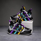 New Boys Basketball Shoes Children Shoes PU Leather Autumn Sports Luxury Running Outdoor School Kids High Top Sneaker for Boy