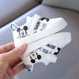 Disney White Casual Shoes for Baby Boy Girl Brand Children Sneaker Mickey Mouse Kids Sports Shoes Toddler Walking Shoes Size 25