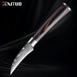 Kitchen Knife Set 1-9Pcs,7Cr17Mov Stainless Steel Sharp Chef Knife Santoku Knife Fruit Knife Ergonomic Pakkawood Handle