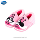 Mickey Mouse Cotton Shoes Flats Baby Boys Girls Plush Winter Flats Shoes Child Girls Slip on Kids Warm Shoes Casual Flats