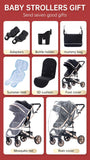 Baby Stroller 3 in 1 Easy Folding Multifunctional Stroller Travel Portable Baby Carriage Safety Seat EU Standard Free Shipping