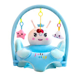 Baby Sofa Chair Support Seat Cover Baby Plush Chair Cartoon Learning Sit Plush Chair Toddler Nest Puff Washable with Rod No Fill