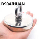 Strong Powerful Neodymium Magnet round Hook Salvage Magnet Sea Fishing Holder Pulling Mounting Pot with Ring 48Mm 60Mm 67Mm 94Mm