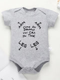 Baby Girls Boys Casual "Come One Daddy You Can Do This" Letter Print Newborn Cute Short Sleeve Onesie Clothes