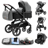 Baby Stroller 3 in 1 Easy Folding Multifunctional Stroller Travel Portable Baby Carriage Safety Seat EU Standard Free Shipping