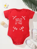 Baby Girls Boys Casual "Come One Daddy You Can Do This" Letter Print Newborn Cute Short Sleeve Onesie Clothes