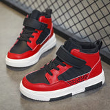 Brand Kids Board Shoes High Top Boys Girls Sneakers Leather Waterproof Non-Slip Sport Shoes Children Toddler Casual Shoes 28-38
