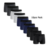 10Pcs/Men'S Underwear Fashion Underwear High Stretch Boxer Shorts Breathable Soft Men'S Shorts Comfortable plus Sizel-4Xl