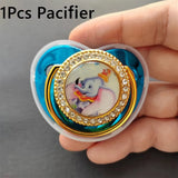 2024  Elephant Baby Pacifier Chain Clip for Newborns Bpa-Free Luxury Bling Pacifier Silicone Dummy Pacifier Chupetta 0-36M