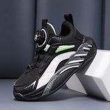 Luxury Boy Sneaker Black School Children Shoes Autumn Leather Breathable Youth Kids Running Sports Shoes for Boy 4 to 12 Years