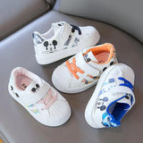 Disney White Casual Shoes for Baby Boy Girl Brand Children Sneaker Mickey Mouse Kids Sports Shoes Toddler Walking Shoes Size 25