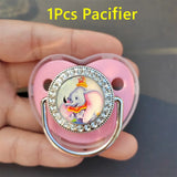 2024  Elephant Baby Pacifier Chain Clip for Newborns Bpa-Free Luxury Bling Pacifier Silicone Dummy Pacifier Chupetta 0-36M