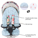 Cotton Baby Stroller Seat Cartoon Double Sided Breathable Kids Cart Mat Newborn Trolley Soft Mattress Baby Stroller Accessories