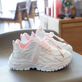 Kids Sneakers for Girls and Boys Summer New Casual Sports Shoes Comfortable Breathable Running Shoes White Flats Size 26~37#