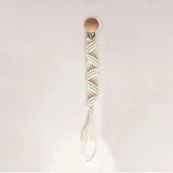 Vintage Simple Crochet Pacifier Clip Baby Cotton Tassel Pacifier Chain for Newborn Teething Soother Chew Dummy Clips Hand Made