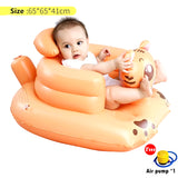PVC Baby Inflatable Chair Seat Sofa for Bathe Feed Toys Children Portable Outdoor Chair for Boy Girl with Pump