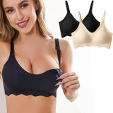 Wirefree Traceless Women'S Comfortable and Breathable Ultra Thin Breastfeeding Bra Detachable Nursing Bra Maternity Underwear