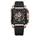 CRRJU Herren-Sportuhr, multifunktionale Chronograph-Armbanduhr für Geschäftsleute, wasserdichte quadratische Herrenquarz-Uhr mit Box, ideale Wahl für Männergeschenke.
