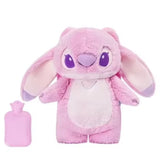 Disney Stitch Angel Lotso Plush Hand Warm Bottle Hot Water Bottles Portable Warm Hand Bag Hand Warmer Holiday Gift for Girlfrien