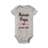Mom Dad I Love You Baby Bodysuits Mothers Day Infant Outfit Fathers Day New Born Boys Girls Clothes Mothers Day Fathers Day Gift